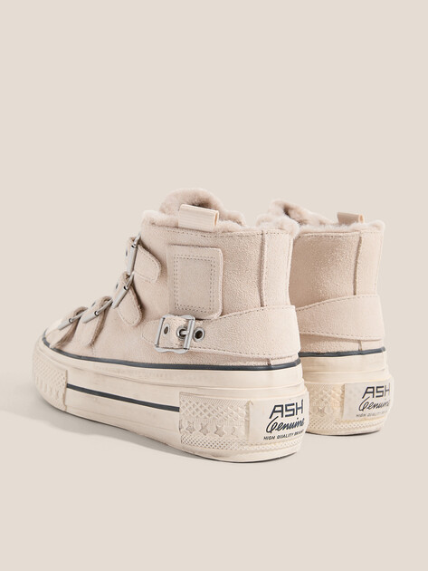 Женские высокие кеды ASH RAINBOW FUR, Артикул RAINBOW FUR, светло-бежевый | 4716252. Ракурс 5