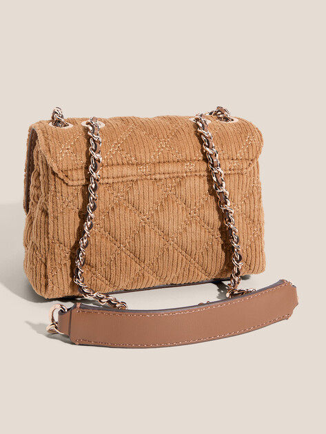 Кросс-боди GUESS GIULLY II MINI 2 COMP CVRT FLP, Артикул HWCG9673740, светло-коричневый | 4719518. Ракурс 3