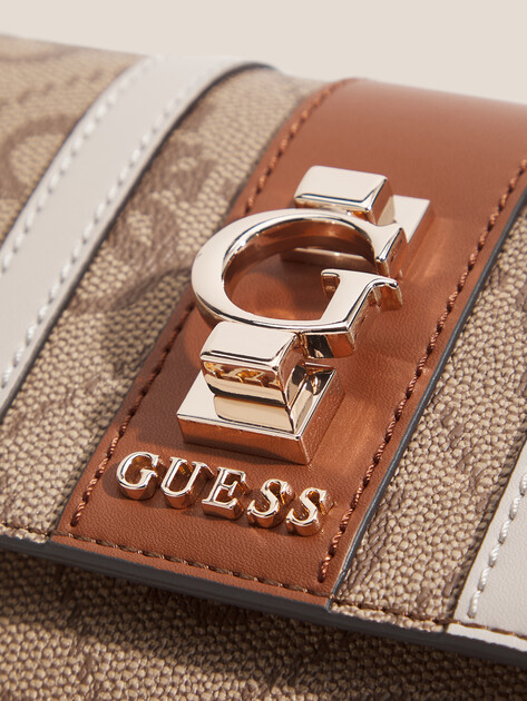 Кросс-боди GUESS ERENIA CONVERTIBLE XBODY FLAP, Артикул HWSO7838210, темно-бежевый | 4719711. Ракурс 2