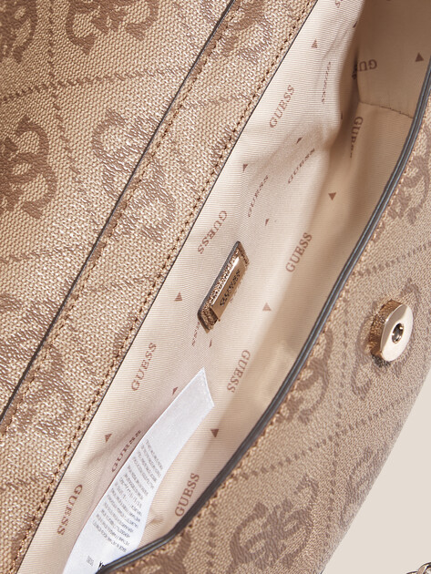 Кросс-боди GUESS ERENIA CONVERTIBLE XBODY FLAP, Артикул HWSO7838210, темно-бежевый | 4719711. Ракурс 4