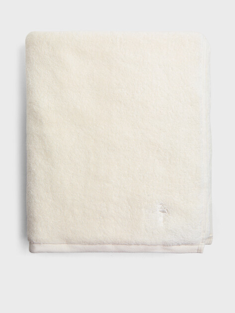 Махровое банное полотенце 100x150 MAISON DAVID, Артикул Louis ABC 100x150 cm, молочно-белый | 4720221. Ракурс 5