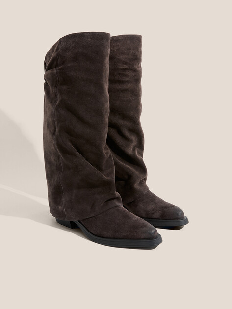 Высокие казаки ASH LIAM FW25, Артикул LIAM FW25, серо-коричневый | 4720873. Ракурс 2