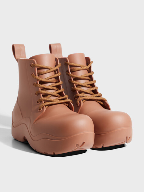 Женские резиновые ботинки TENDANCE, Артикул HV-Z-20R2503005, светло-коричневый | 4721116. Ракурс 2 Женские резиновые ботинки TENDANCE, Артикул HV-Z-20R2503005, светло-коричневый | 4721116. Ракурс 2