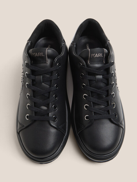 Женские кеды KARL LAGERFELD KAPRI Metal Maison Lo, Артикул KL62539K, черный | 4721155. Ракурс 4