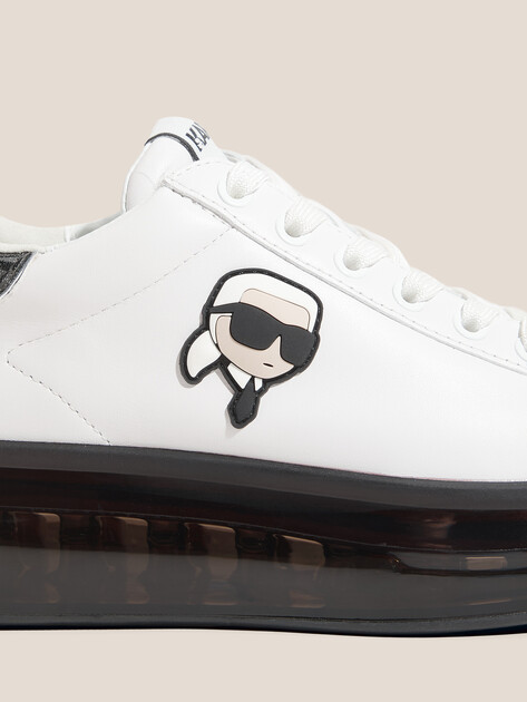 Женские кеды KARL LAGERFELD KAPRI KUSHION Karl NFT Lo Lace, Артикул KL62630N, белый | 4721220. Ракурс 3