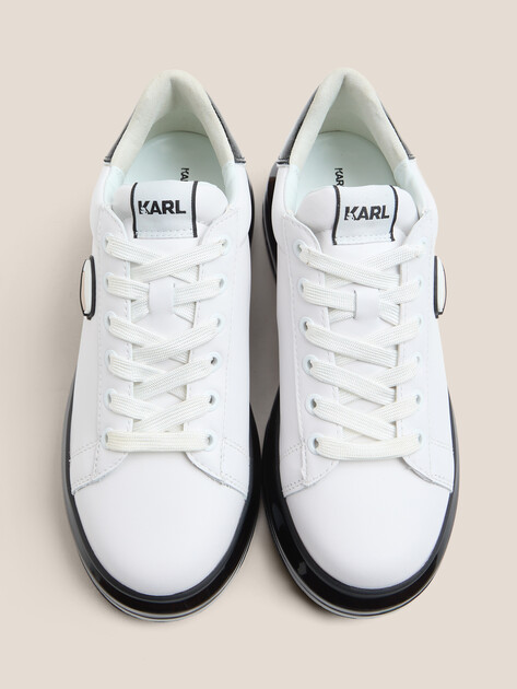 Женские кеды KARL LAGERFELD KAPRI KUSHION Karl NFT Lo Lace, Артикул KL62630N, белый | 4721220. Ракурс 4