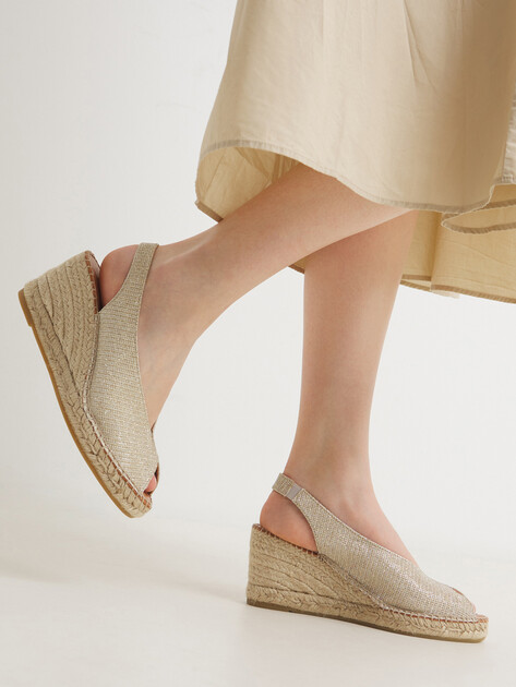 Босоножки LA MAISON DE L'ESPADRILLE, Артикул RV752-7, светло-бежевый | 4722108. Ракурс 2