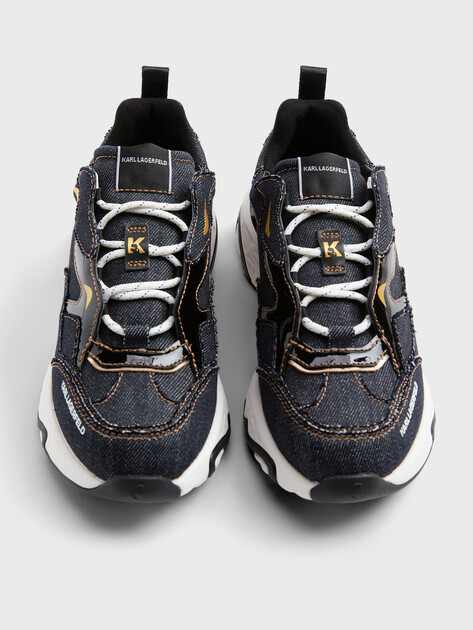Женские кроссовки KARL LAGERFELD BLAZE Strike Denim Mix, Артикул KL62425D, темно-синий | 4722184. Ракурс 4