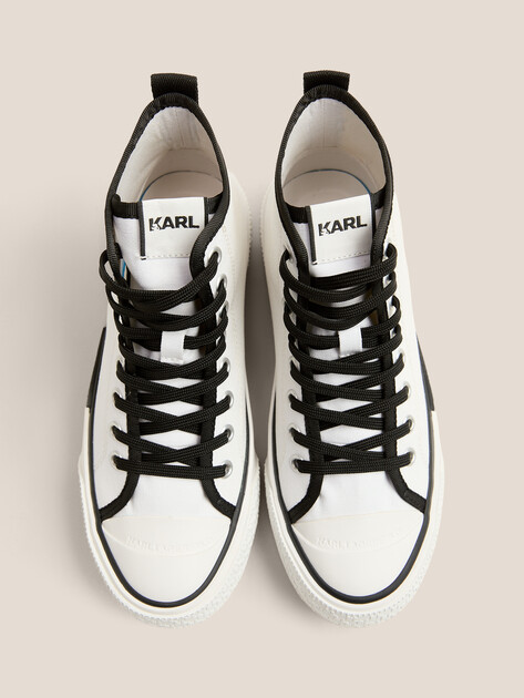 Женские высокие кеды KARL LAGERFELD KAMPUS MAX III Twin NFT Hi Top, Артикул KL60654T, белый | 4722369. Ракурс 4