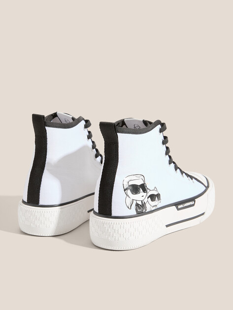 Женские высокие кеды KARL LAGERFELD KAMPUS MAX III Twin NFT Hi Top, Артикул KL60654T, белый | 4722369. Ракурс 5