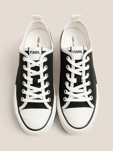 Женские кеды KARL LAGERFELD KAMPUS MAX III Twin NFT Lo Lace, Артикул KL60614T, черный | 4722378. Ракурс 4