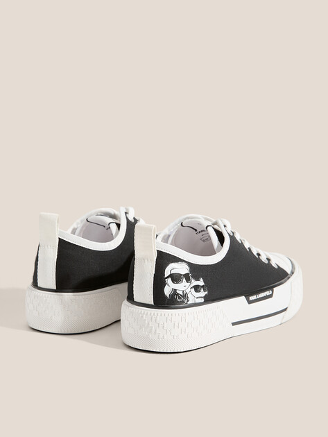 Женские кеды KARL LAGERFELD KAMPUS MAX III Twin NFT Lo Lace, Артикул KL60614T, черный | 4722378. Ракурс 5