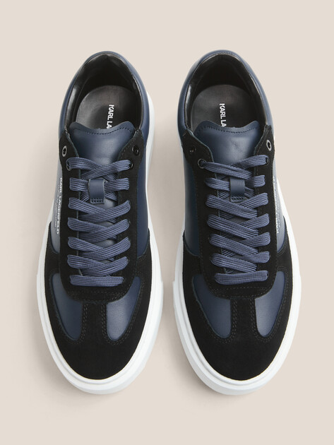 Мужские кеды KARL LAGERFELD MAXI KUP RSG Apron Lo Lace, Артикул KL52235, темно-синий | 4723103. Ракурс 4