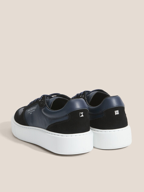 Мужские кеды KARL LAGERFELD MAXI KUP RSG Apron Lo Lace, Артикул KL52235, темно-синий | 4723103. Ракурс 5