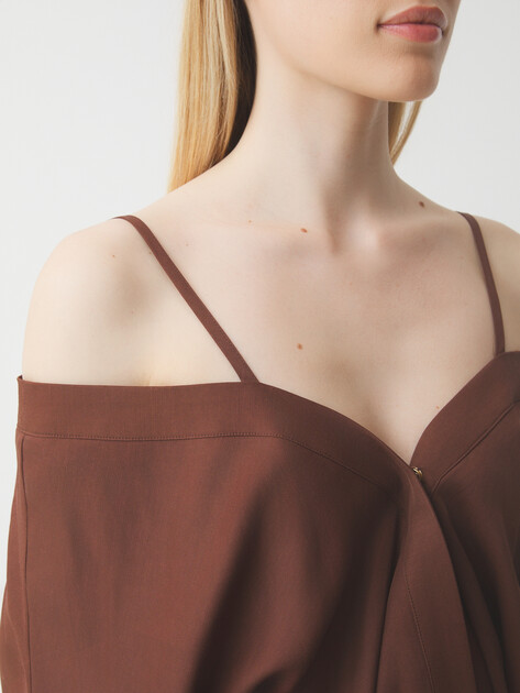 Женская блузка MARCIANO BY GUESS GRETA LS KIMONO, Артикул 5GGH377316A, коричневый | 4723790. Ракурс 3 Женская блузка MARCIANO BY GUESS GRETA LS KIMONO, Артикул 5GGH377316A, коричневый | 4723790. Ракурс 3