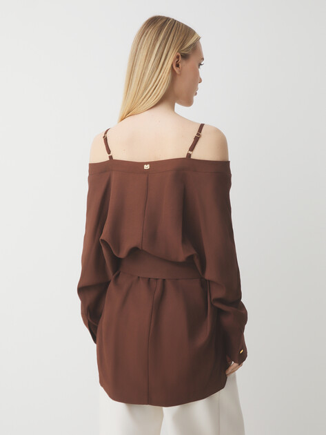 Женская блузка MARCIANO BY GUESS GRETA LS KIMONO, Артикул 5GGH377316A, коричневый | 4723790. Ракурс 4 Женская блузка MARCIANO BY GUESS GRETA LS KIMONO, Артикул 5GGH377316A, коричневый | 4723790. Ракурс 4