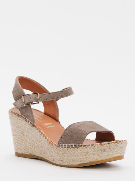 Босоножки LA MAISON DE L'ESPADRILLE, Артикул RV966-7, серо-коричневый | 4724111. Ракурс 2