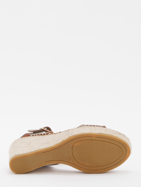 Босоножки LA MAISON DE L'ESPADRILLE, Артикул RV966-7, серо-коричневый | 4724111. Ракурс 3