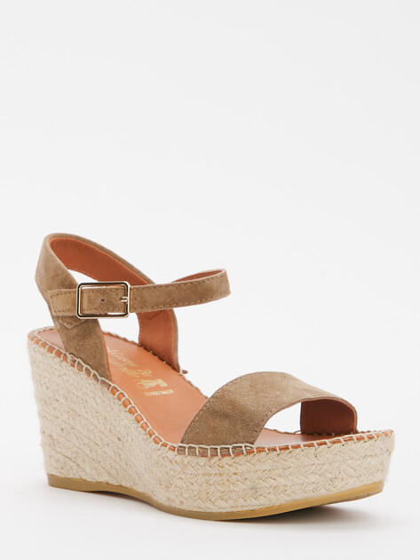Босоножки LA MAISON DE L'ESPADRILLE, Артикул RV966-7, пыльно-коричневый | 4724136. Ракурс 3