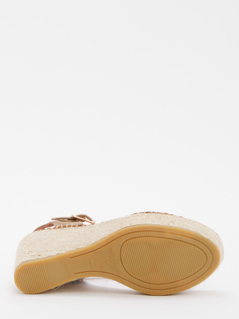 Босоножки LA MAISON DE L'ESPADRILLE, Артикул RV966-7, пыльно-коричневый | 4724136. Ракурс 4