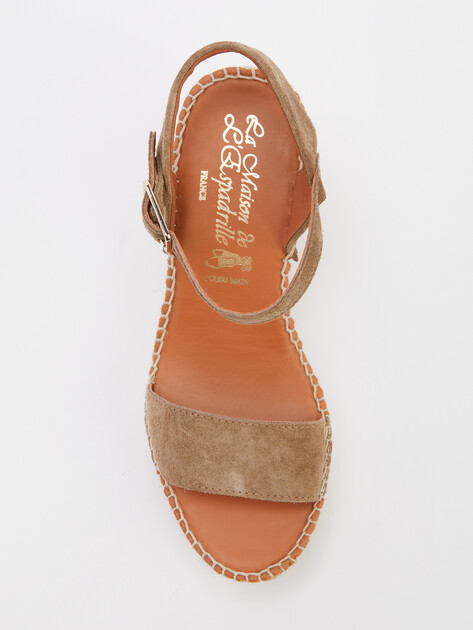 Босоножки LA MAISON DE L'ESPADRILLE, Артикул RV966-7, пыльно-коричневый | 4724136. Ракурс 5