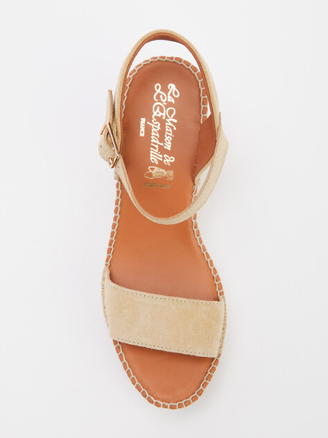 Босоножки LA MAISON DE L'ESPADRILLE, Артикул RV966-7, песочный | 4724181. Ракурс 4