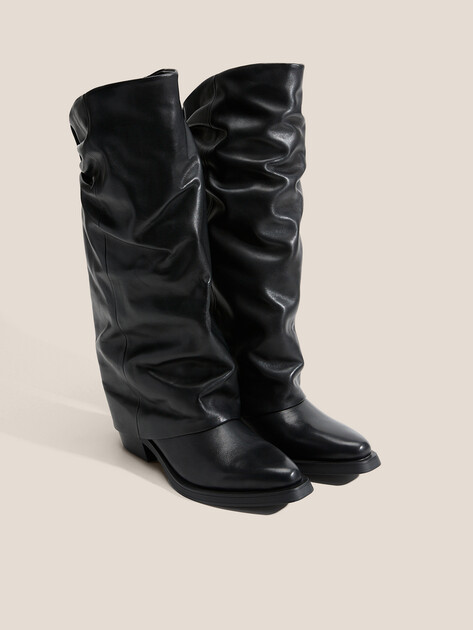 Высокие казаки ASH LIAM FW25, Артикул LIAM FW25, черный | 4725627. Ракурс 2