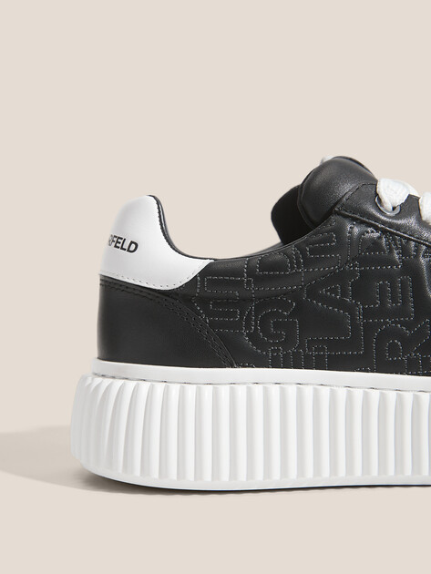 Мужские кеды KARL LAGERFELD KAPRIKA Contrast Stitch AOP, Артикул KL24224, черный | 4725663. Ракурс 3