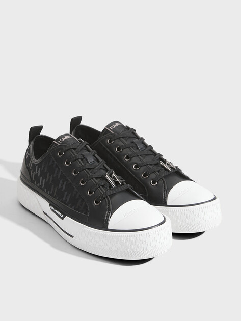 Мужские кеды KARL LAGERFELD KAMPUS MAX Dualtone MG Lace Hi, Артикул KL50424, черный | 4725855. Ракурс 2