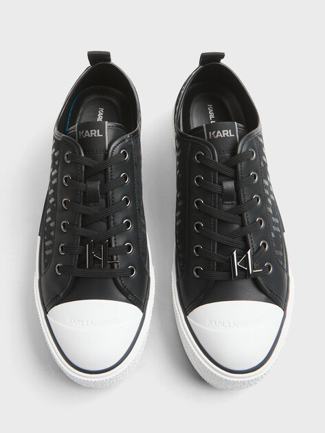 Мужские кеды KARL LAGERFELD KAMPUS MAX Dualtone MG Lace Hi, Артикул KL50424, черный | 4725855. Ракурс 4