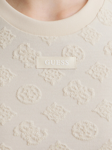 Топ GUESS PEONY JACQUARD KNIT TOP, Артикул V5GP21KCT02, пыльно-бежевый | 4726794. Ракурс 3 Топ GUESS PEONY JACQUARD KNIT TOP, Артикул V5GP21KCT02, пыльно-бежевый | 4726794. Ракурс 3