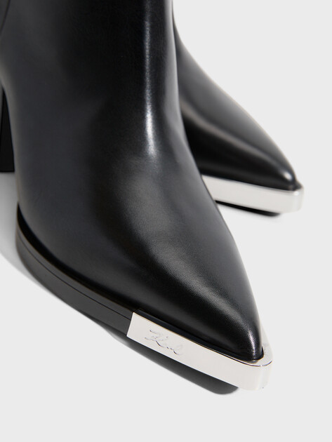 Женские казаки KARL LAGERFELD KOWBOY Zip Ankle Boot, Артикул KL37250, черный | 4727444. Ракурс 3