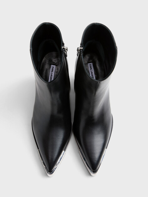 Женские казаки KARL LAGERFELD KOWBOY Zip Ankle Boot, Артикул KL37250, черный | 4727444. Ракурс 4