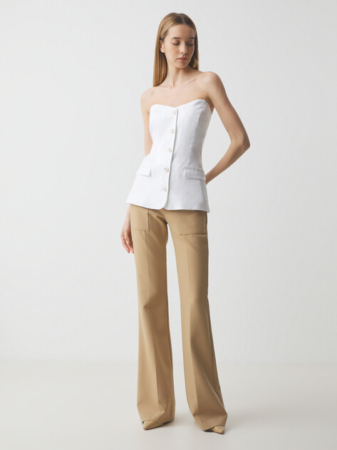 Топ GUESS SL ISABEAU CORSET TOP, Артикул W5GH0LWH5L2, белый | 4727720. Ракурс 2 Топ GUESS SL ISABEAU CORSET TOP, Артикул W5GH0LWH5L2, белый | 4727720. Ракурс 2