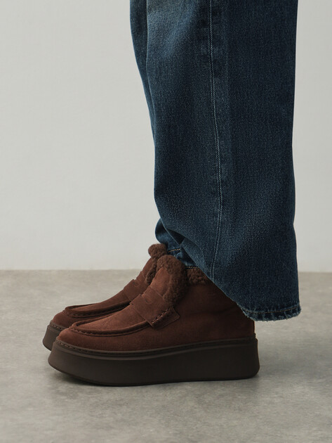 Женские высокие лоферы TENDANCE, Артикул YS-23101-31, темно-коричневый | 4728748. Ракурс 6