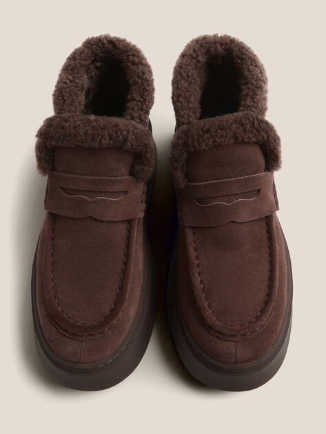 Женские высокие лоферы TENDANCE, Артикул YS-23101-31, темно-коричневый | 4728748. Ракурс 4