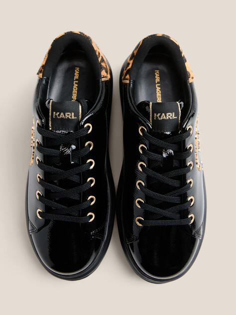 Женские кеды KARL LAGERFELD KAPRI Metal Masion Exotik, Артикул KL62539J, черный | 4729317. Ракурс 4