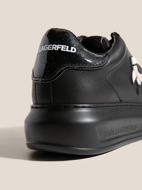 Женские кеды KARL LAGERFELD KAPRI Karl NFT Lo Lace, Артикул KL62530N, черный | 4729374. Ракурс 3