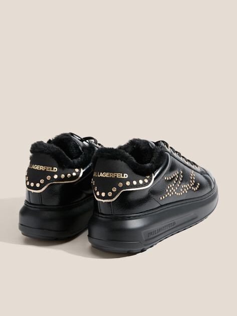 Женские кеды KARL LAGERFELD KAPRI LUG Signia Studs Lo Lace, Артикул KL67511, черный | 4729573. Ракурс 5