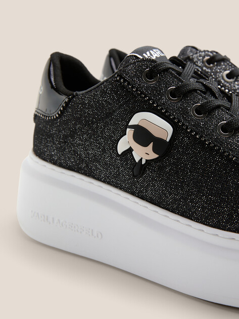 Женские кеды KARL LAGERFELD ANAKAPRI Glitter NFT Mix, Артикул KL63531N, черный | 4729817. Ракурс 3