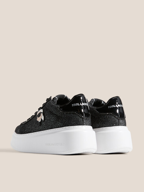 Женские кеды KARL LAGERFELD ANAKAPRI Glitter NFT Mix, Артикул KL63531N, черный | 4729817. Ракурс 5