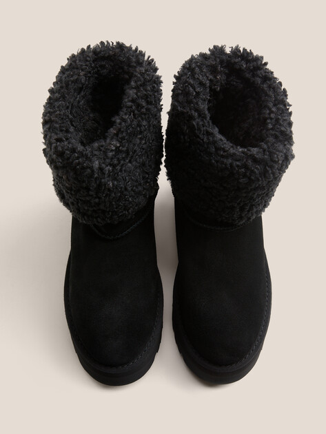 Женские угги KARL LAGERFELD SKYLAR Signia Kollar Mid Boot, Артикул KL48653, черный | 4730600. Ракурс 4
