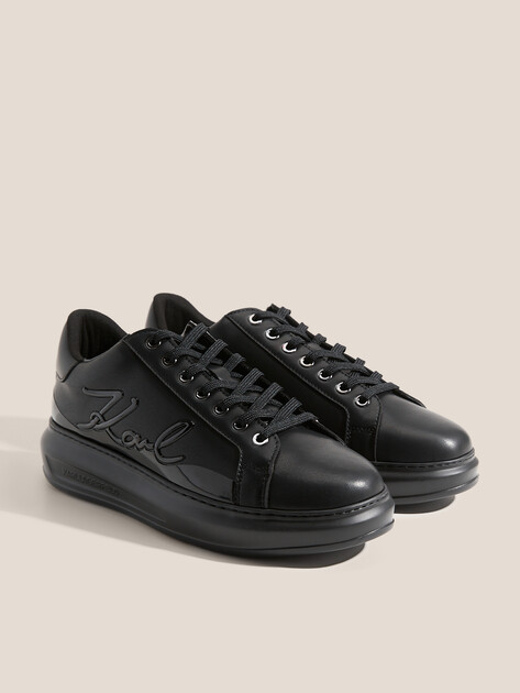 Мужские кеды KARL LAGERFELD KAPRI MENS Karl Signia Shine, Артикул KL52548F, черный | 4730895. Ракурс 2