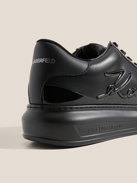 Мужские кеды KARL LAGERFELD KAPRI MENS Karl Signia Shine, Артикул KL52548F, черный | 4730895. Ракурс 3