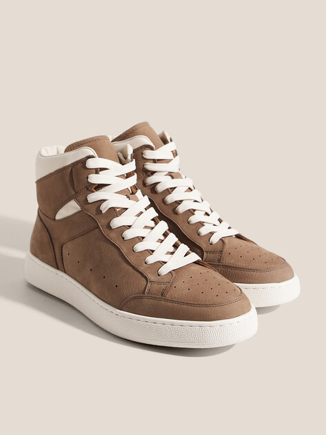 Мужские высокие кеды TENDANCE, Артикул TT6752R-01, темно-бежевый | 4732463. Ракурс 2