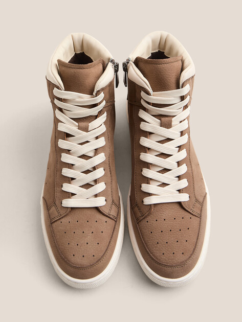 Мужские высокие кеды TENDANCE, Артикул TT6752R-01, темно-бежевый | 4732463. Ракурс 4