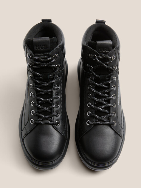 Мужские высокие кеды KARL LAGERFELD KAPRI LUG Hiker Lace Hi, Артикул KL57555, черный | 4735708. Ракурс 4