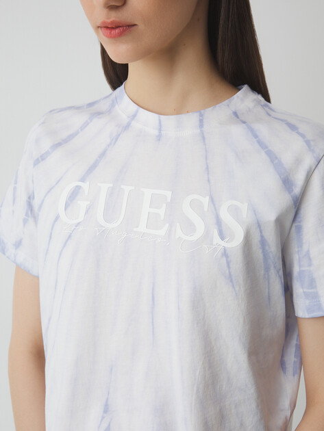 Женская футболка тай-дай GUESS GENZIANA CROP TEE, Артикул V5GI19I3Z14, фиолетовый | 4737723. Ракурс 3 Женская футболка тай-дай GUESS GENZIANA CROP TEE, Артикул V5GI19I3Z14, фиолетовый | 4737723. Ракурс 3