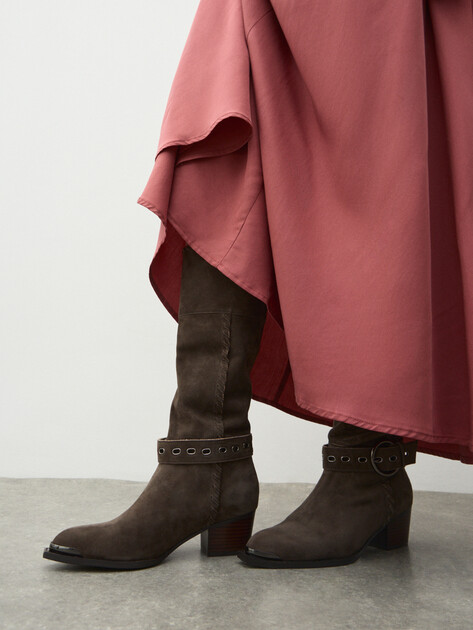 Высокие казаки TENDANCE, Артикул GLC8747-01, серо-коричневый | 4739646. Ракурс 6