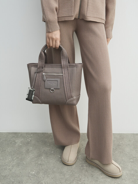 Женский тоут MAISON DAVID, Артикул SY6320, фиолетово-коричневый | 4740744. Ракурс 5